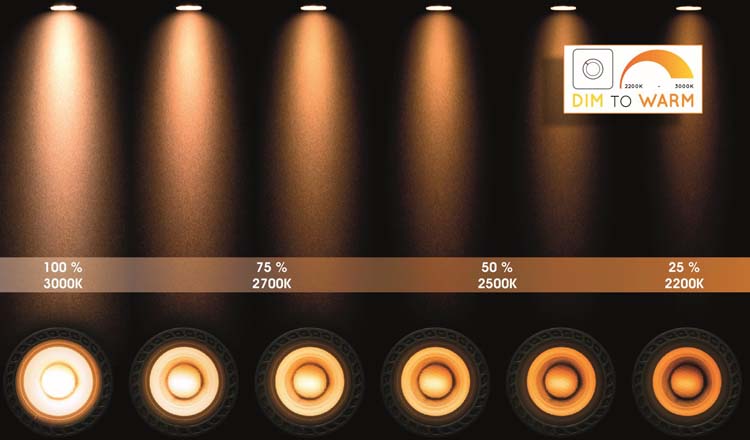 Lucide TALA LED - Spot plafond - GU10 - 1x12W 2200K/3000K - Noir