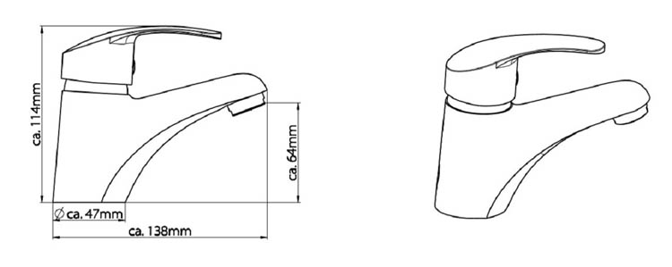 Robinet de lavabo Steffi 11,40cm chrome