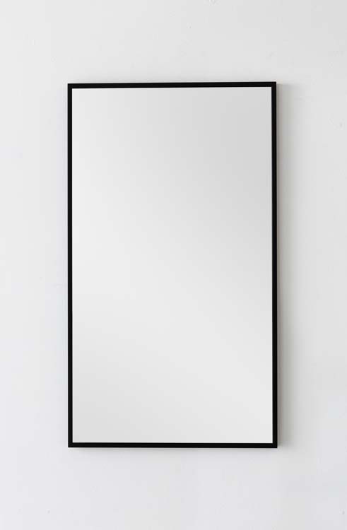 Miroir Tamino alu frame noir mat 400x700x20mm