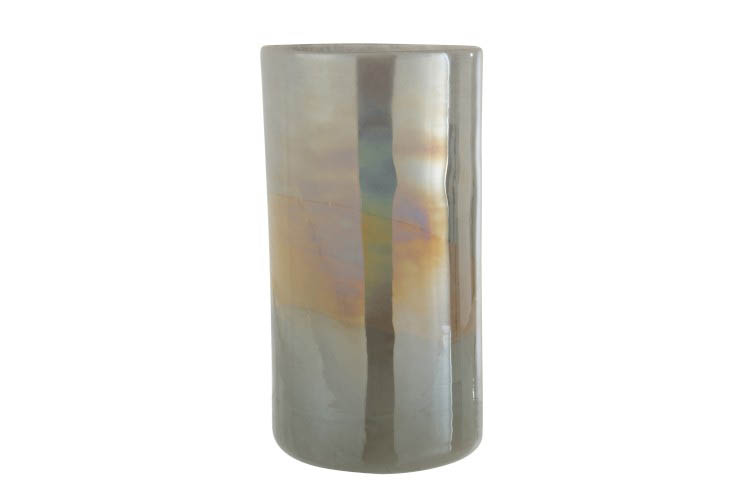 Vase Leo verre gris H30 cm