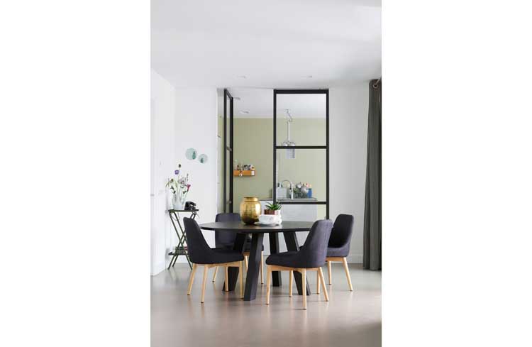 Rhonda Table A Manger Diam.150cm Chene Massif Blacknight