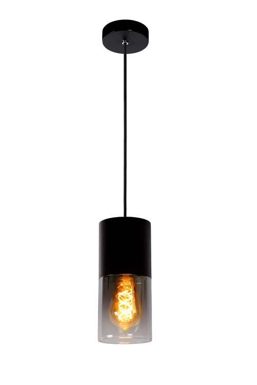 Lucide ZINO - Hanglamp - Ø 10 cm - E27 - Zwart