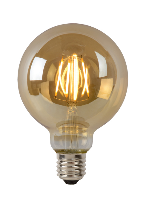 G95 - Ampoule filament - Ø 9,5 cm - LED Dim. - E27 - 1x5W 2700K - Ambre