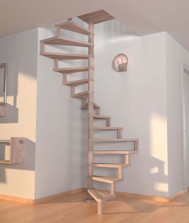Escalier en colimaçon hêtre Arnstadt 120cm