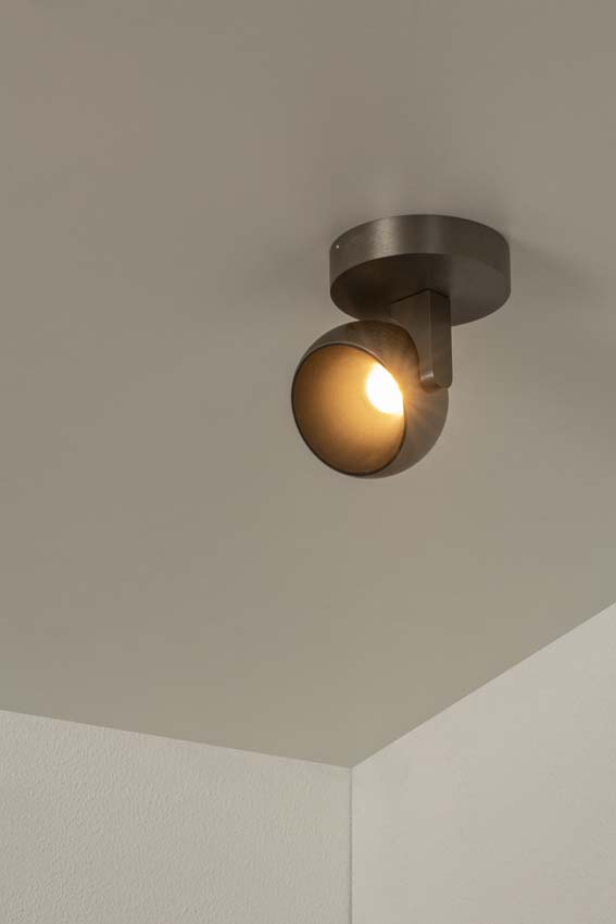 Lucide Premium ESFERA - Spot plafond - Ø 11,2 cm - LED Dim. - 1x11W 2700K - Fer gris