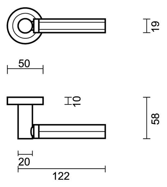 poignée de porte siracusa inox look R+E