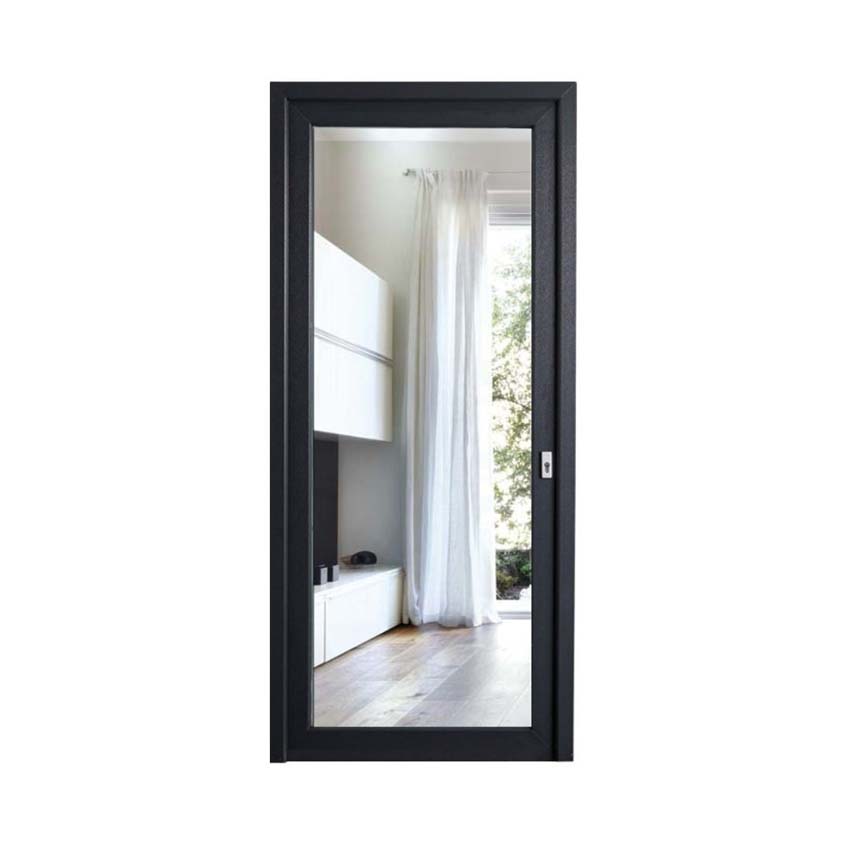 Porte extérieure pvc antra/blanche verre clair D SUR MESURE