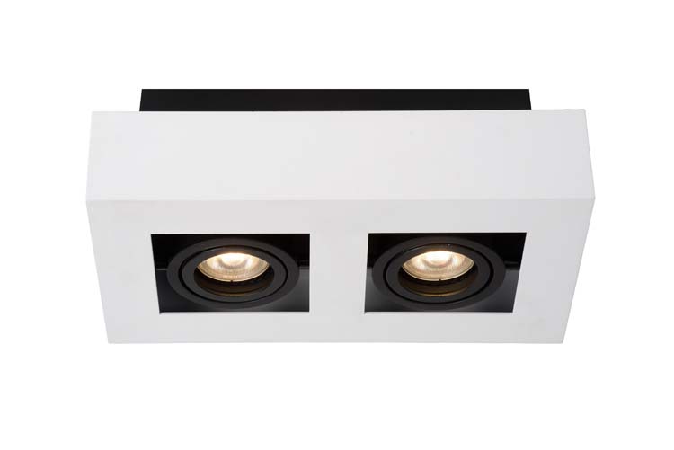 XIRAX - Plafondspot - LED Dim to warm - GU10 - 2x5W 2200K/3000K - Wit