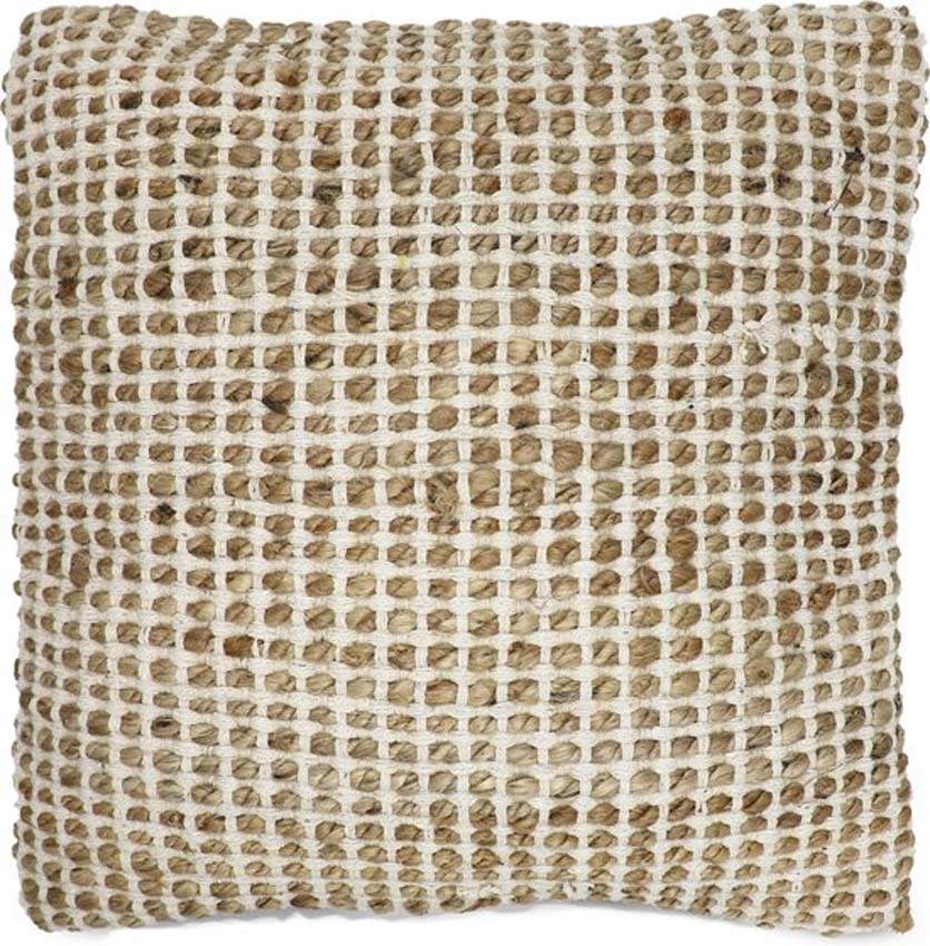 Coussin Bombay cube 45 naturel 45x45cm