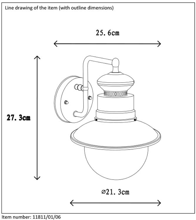 Lucide FIGO - Wandlamp Buiten - Ø 21,3 cm - E27 - IP44 - Zink