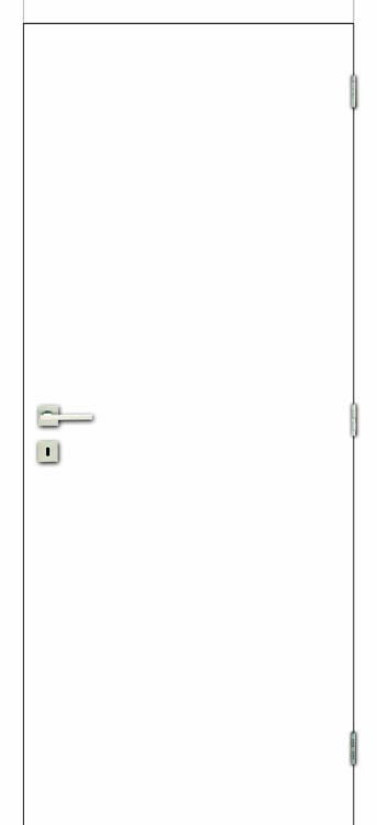 Complete schilderdeur tubespaan 730 mm vlak 211.5 cm - kast MDF 16.5cm