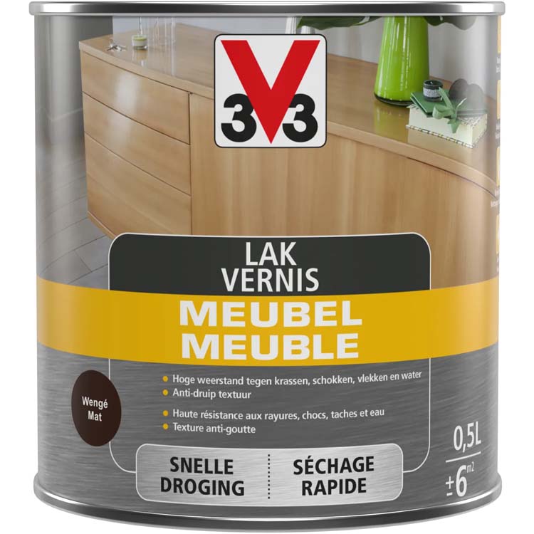 V33 vernis meuble déco wengé mat 0,5l