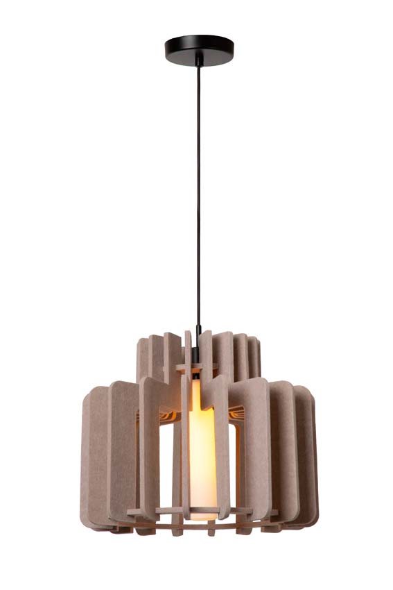 Lucide ROLLO - Hanglamp - 1xE27 - Taupe