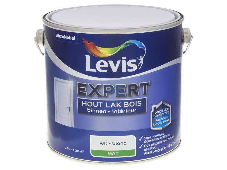 Levis Expert houtlak binnen mat 2,5l wit
