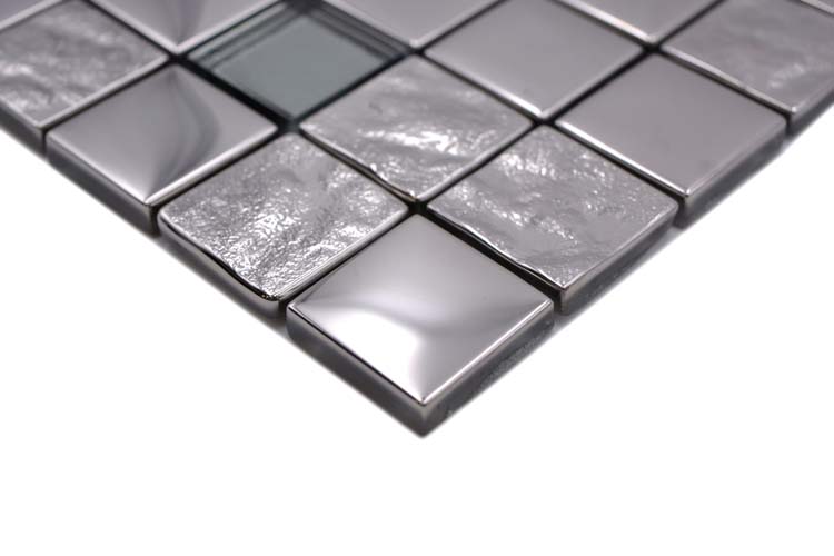 Mozaïek Alexa glas mix zilver 30 x 30 cm
