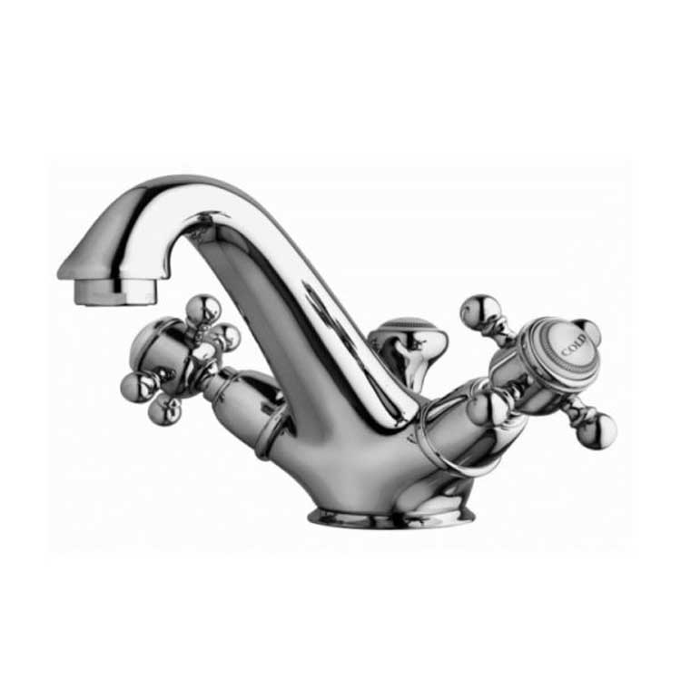 Robinet de lavabo de luxe Traditional Chrome H125mm