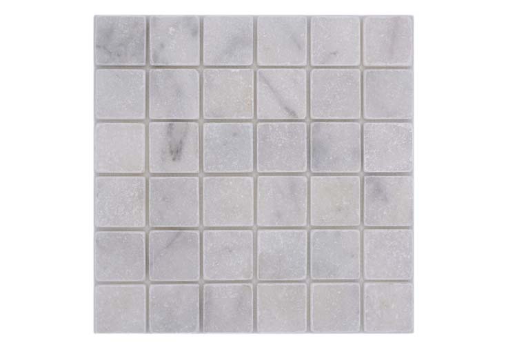 Mosaïque Ibiza marbre blanche carrée medium 30,5 x 30,5 cm