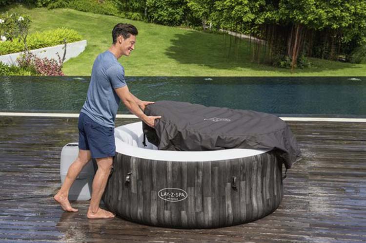 Jacuzzi gonflable rond Lay-Z D180 cm H66 cm gris 