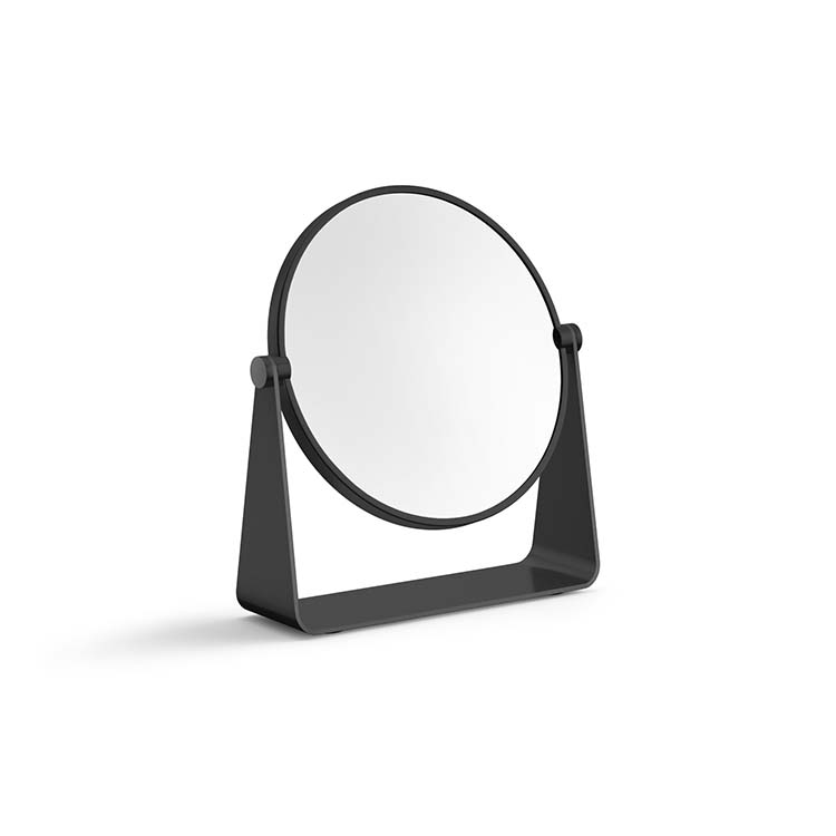 Miroir cosmétique noir debout Tarvis B 20.3 cm H22 cm acier inoxydable