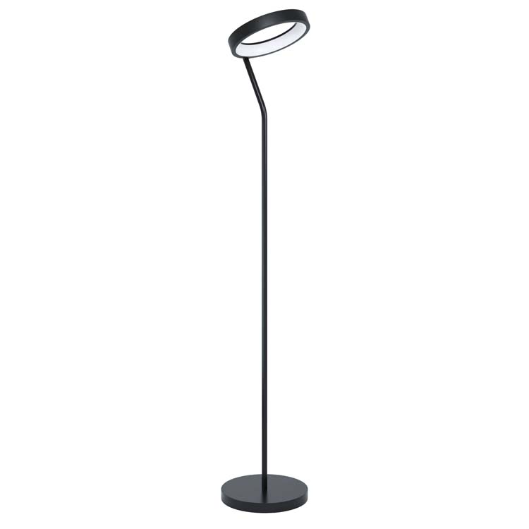 Staanlamp LED staal zwart/wit h169cm 2000LM incl.