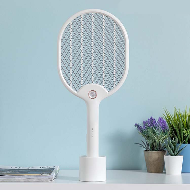 insecticide rechargeable racket avec led et dock de mise en charge