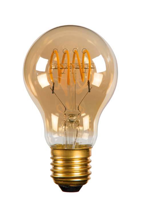 LED Bulb - Ampoule filament - Ø 6 cm - Dim. - E27 - 1x5W - Ambr