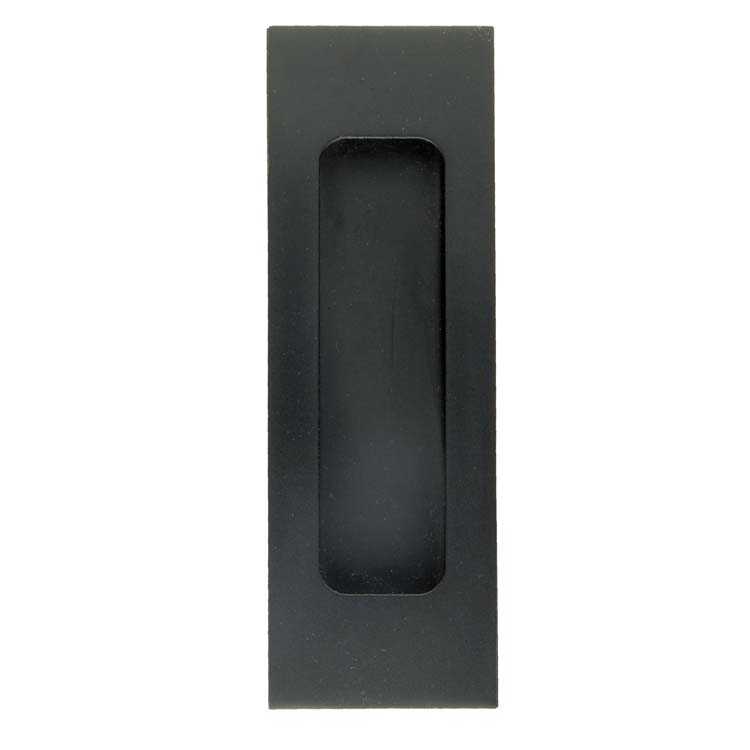 Poignée noire pour porte coulissante carré/ovale 40x120 mm