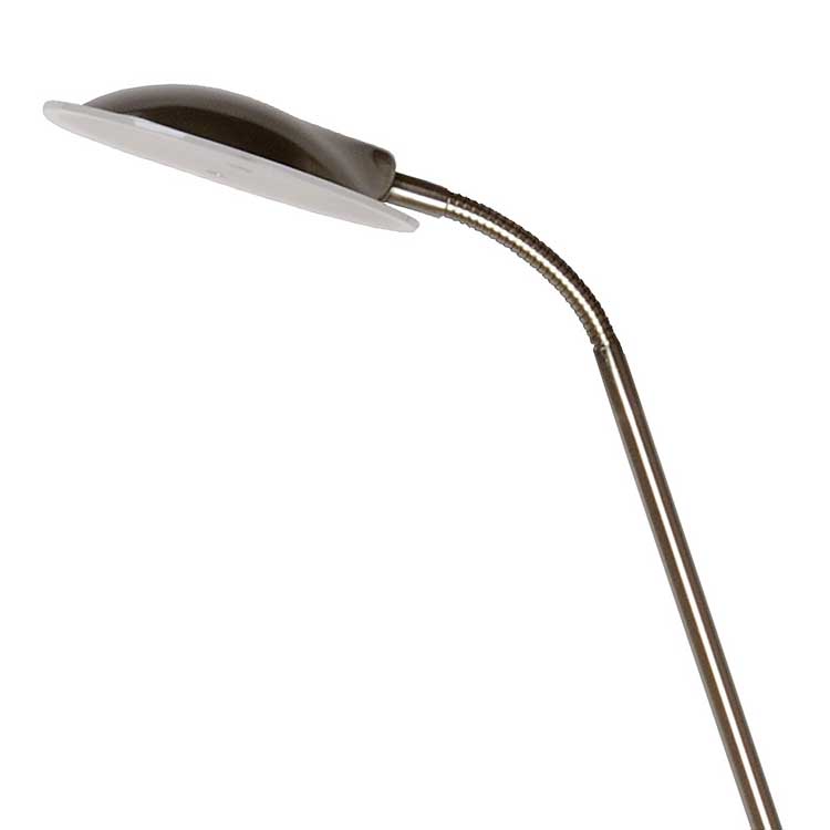 Lucide CHAMPION-LED - Leeslamp - Ø 25,4 cm - LED Dimb. - 1x20W 3000K - Mat chroom