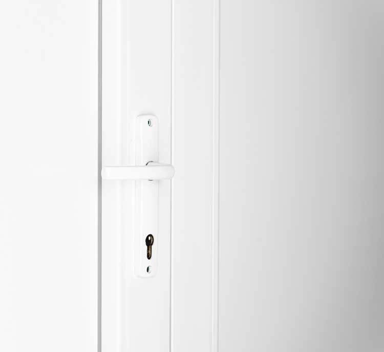 Porte extérieure pvc blanche/blanche double panneau plein G SUR MESURE