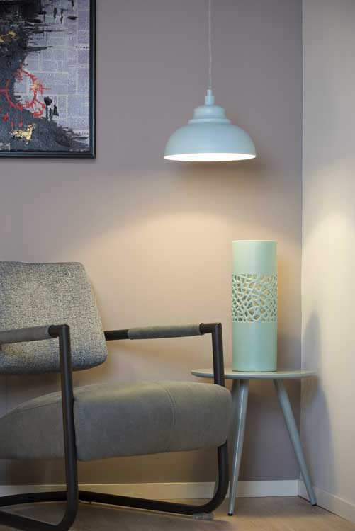 Lucide ISLA - Hanglamp - Ø 29 cm - E14 - Pastel blauw