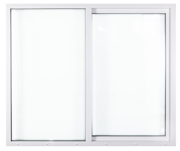 Porte coulissante PVC blanc 2500 x 2100 mm G>D