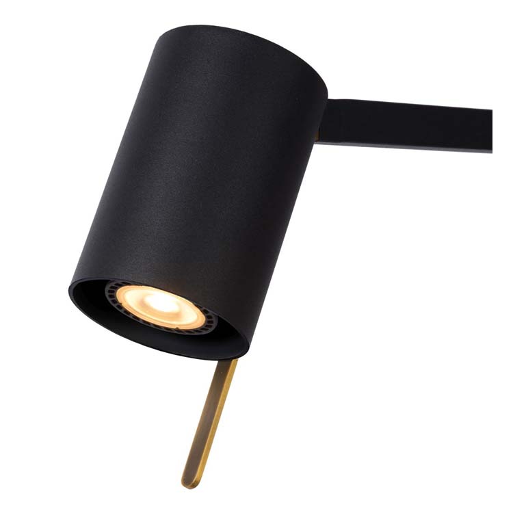 Lucide LESLEY - Leeslamp - 1xGU10 - Zwart