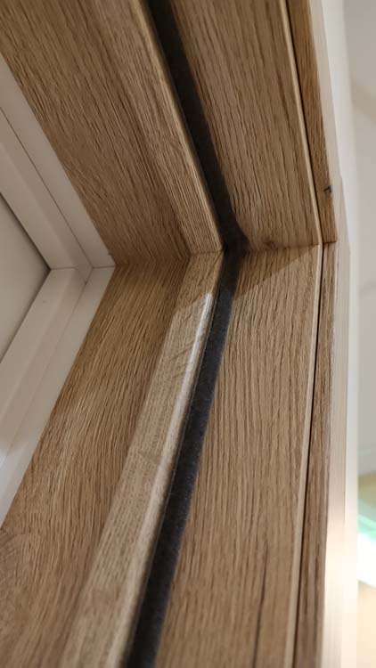 Complete deur tube BR 930mm realw oak planken 4500 mat glas 201.5cm