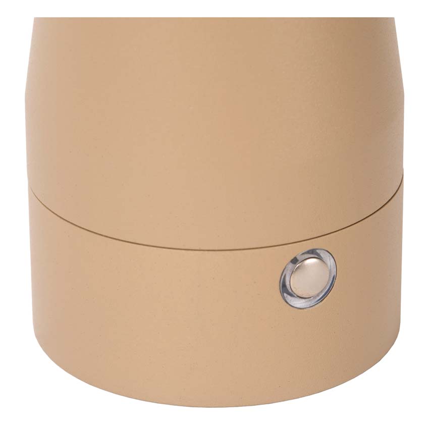 Lucide IPSOS - Oplaadbare Tafellamp - Accu/Batterij - LED Dim to warm - 1x3W 3000K/3200K - Taupe