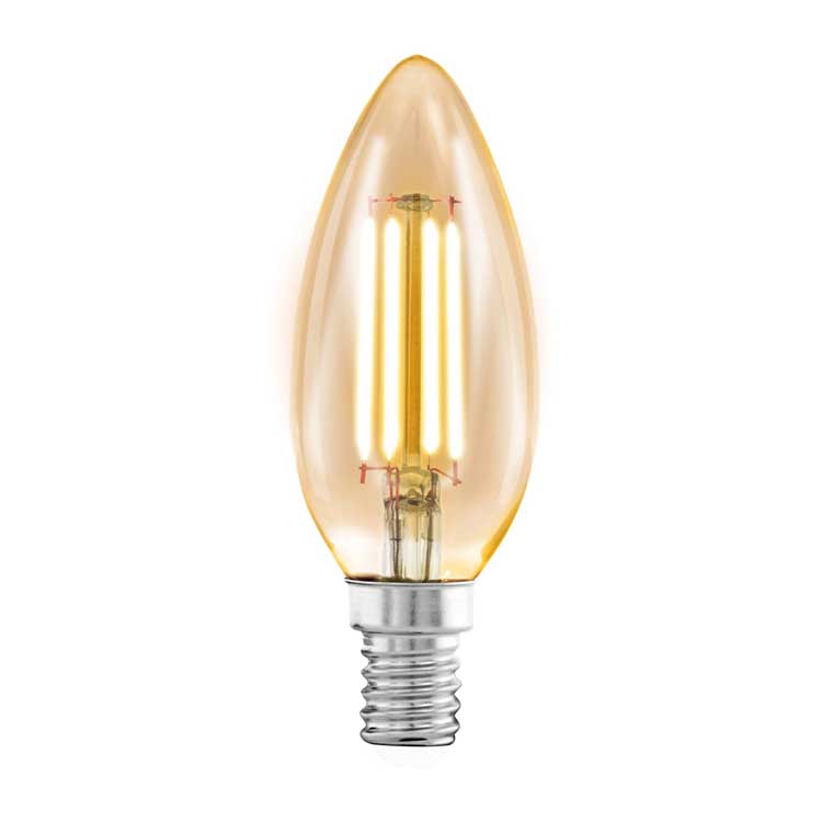 Lampe LED vintage E14 4W Ambre