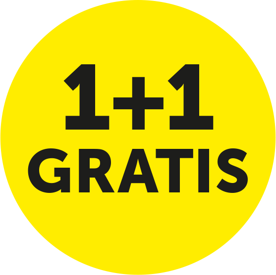 Actie 1+1 gratis