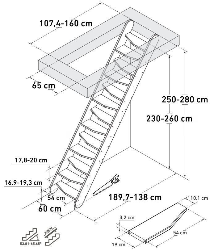 Ruimtebesparende trap beuk Goch