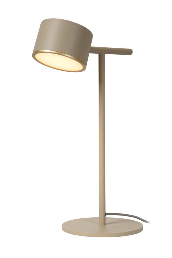 Lucide GIAN - Lampe de table - LED Dim. - 1x9W 2700K - Taupe