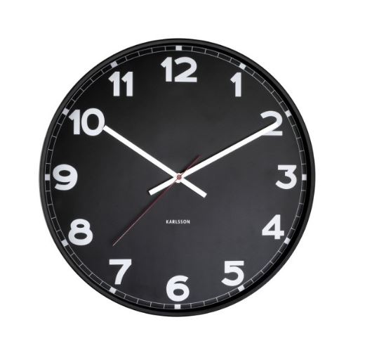 Horloge murale noir classique Ø 40 cm