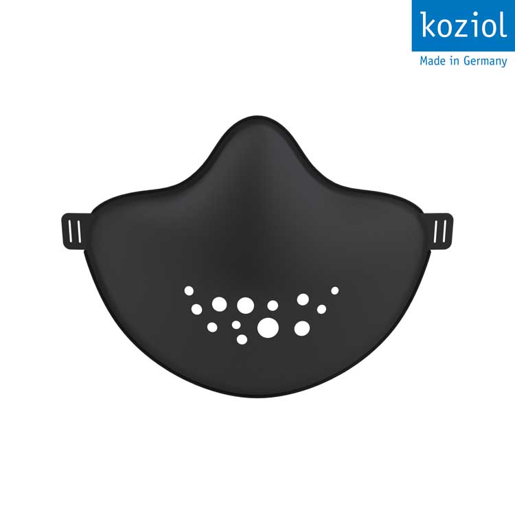 Masque barrière plastique BPA libre noire réutilisable