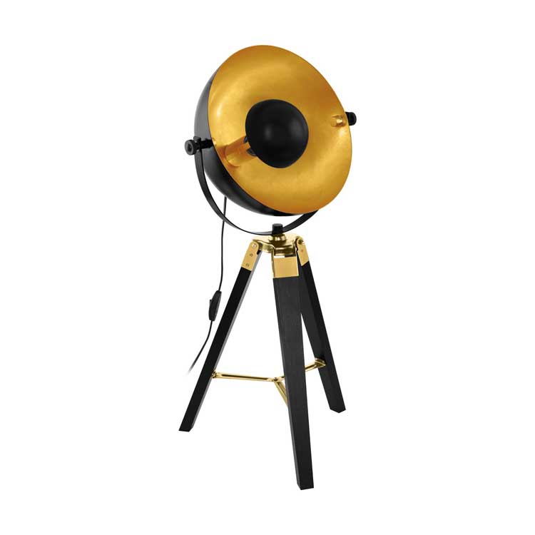 Eglo COVALEDA - Lampe de table - E27 - 60W - Noir/Cuivre jaune