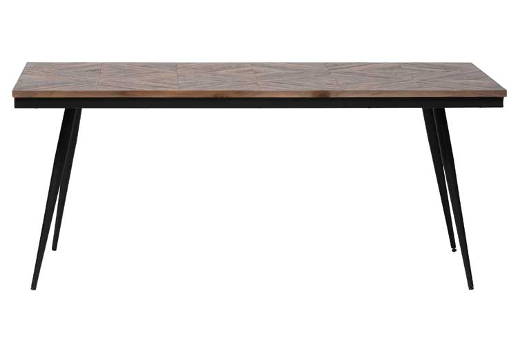 Rhombic Table À Manger En Bois/mÉtal 180x90cm