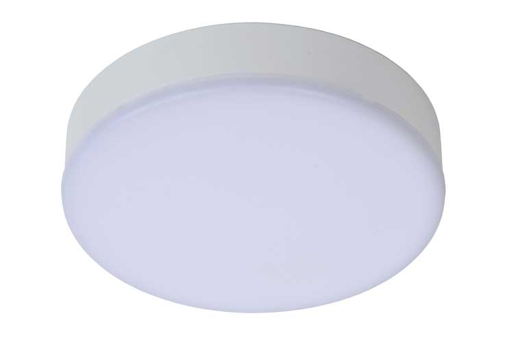 Lucide CERES-LED - Plafonnière Badkamer - Ø 21,5 cm - LED Dimb. - 1x30W 3000K - IP44 - Wit