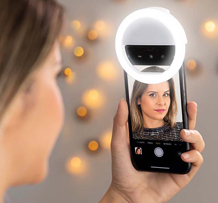 Anneau lumineux pour selfie rechargeable