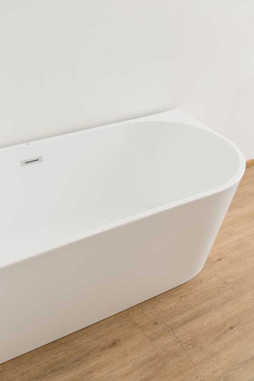 Baignoire d'angle Bottega gauche 180x80x58cm blanc