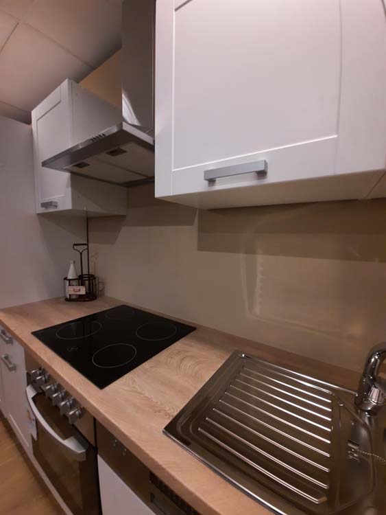 Keuken 280cm - Njord - landelijk wit - zonder toestellen