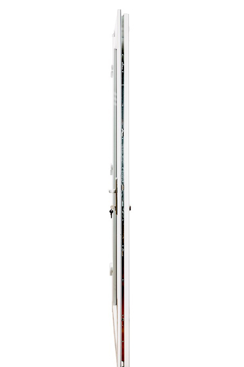 Porte ext. verre - PVC - 2 lign. transp. - Blanc - Droite - 980x2180mm