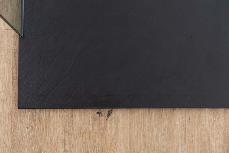 Douche de plain-pied Anais 137 x 200 cm verre transparant - noir