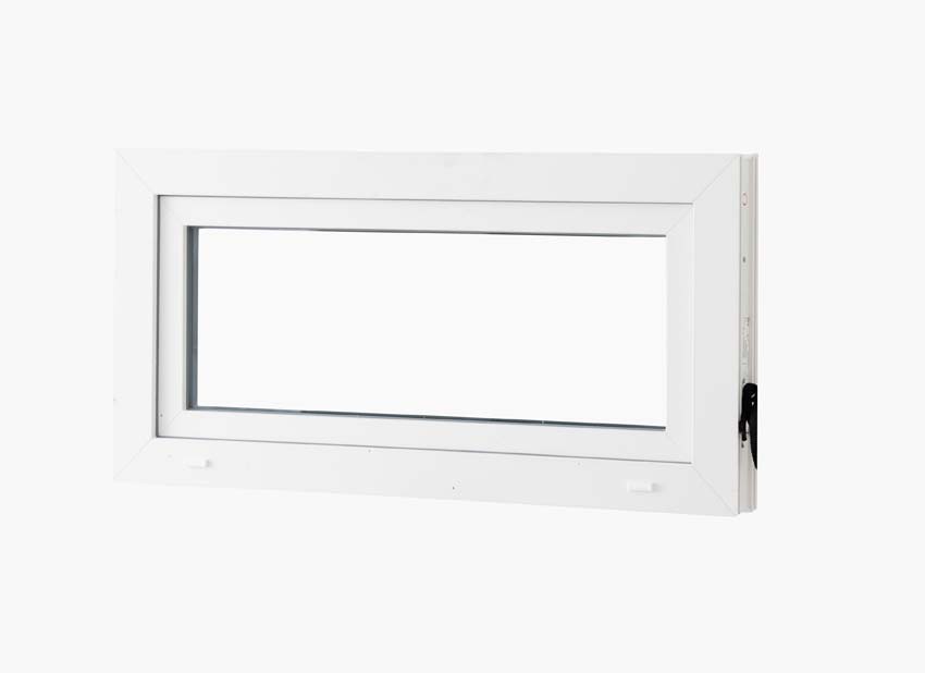 Châssis battant pvc Deceuninck Elegant Infinity blanc/bl B1500xH500 mm