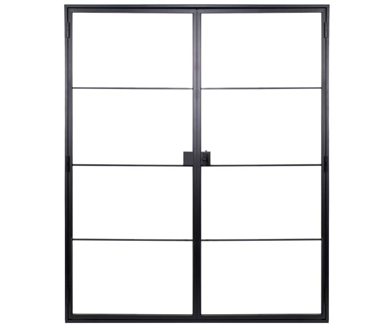 Stalen binnendeur 4W dubbel Black Glamour links maatwerk